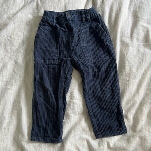 Zara Kids navy blue wide wale corduroy pants